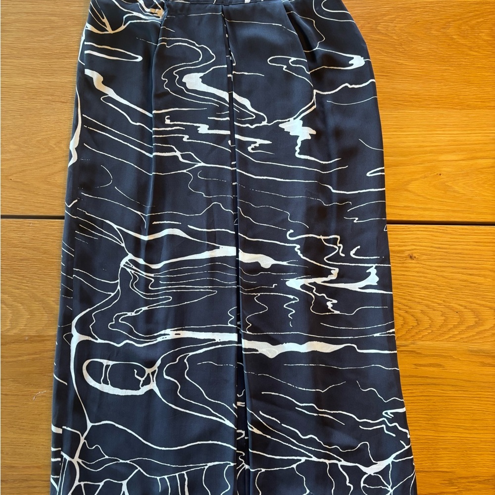 Grey and White Women's Skirt